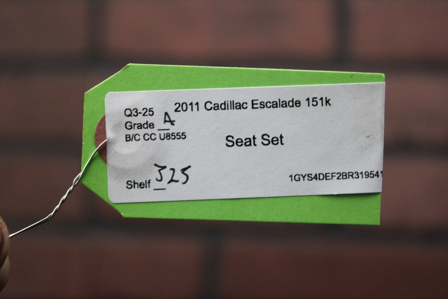 2010-2011 Cadillac Escalade Complete Full Front Rear Seat Set Brown Leather OEM
