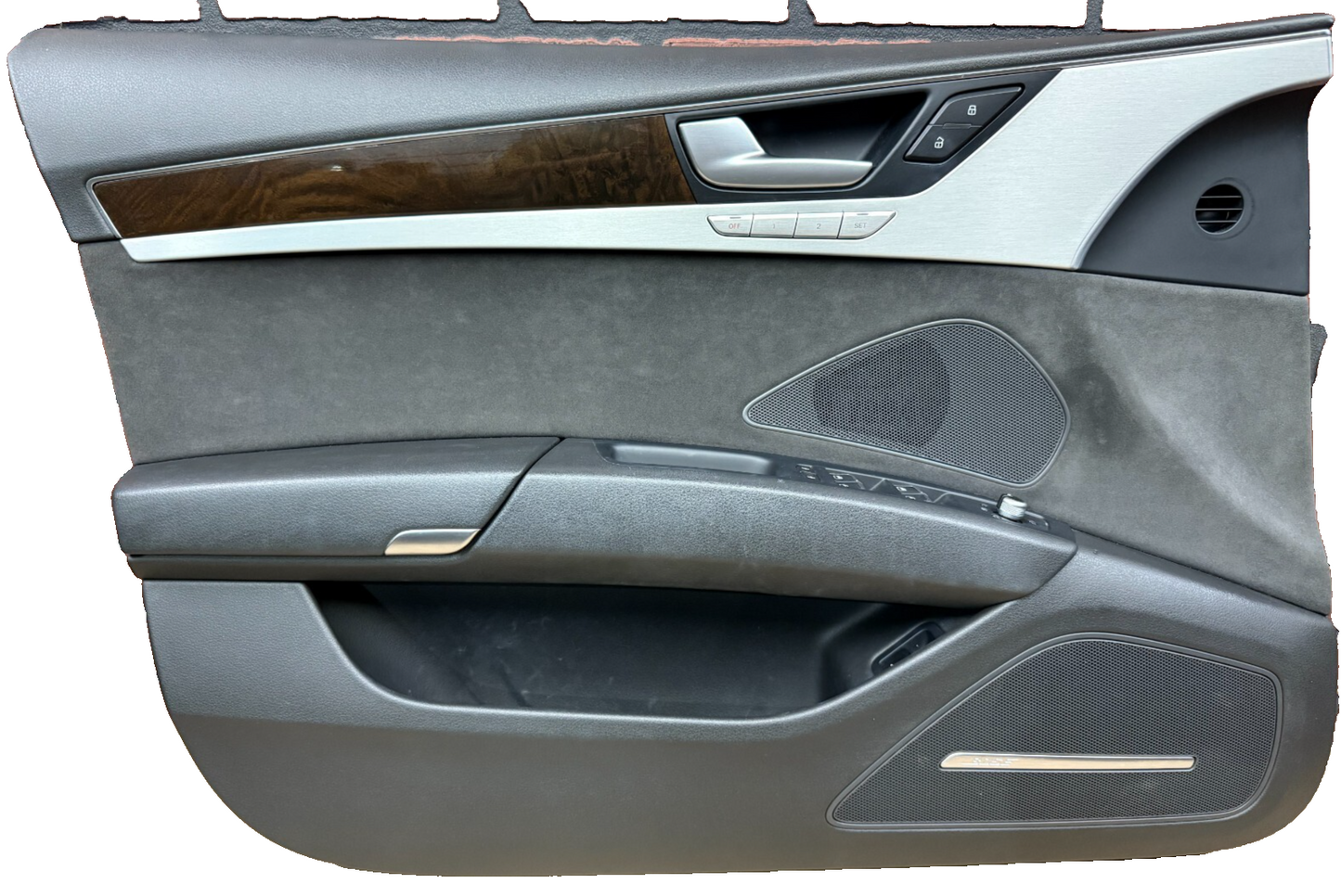2011-2018 Audi A8 S8 D4 Front Left Driver Door Trim Cover Panel Card Memory Wood