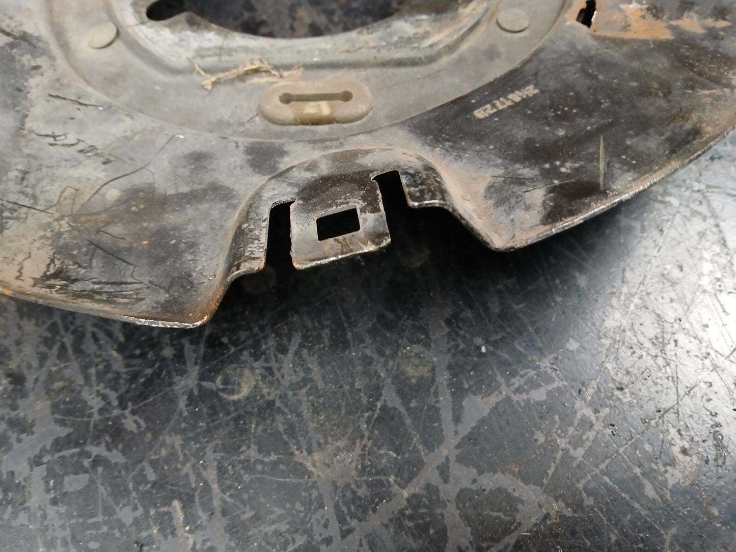 Dodge Passenger Right Side Spindle Knuckle Dust Splash Shield Cover Damaged