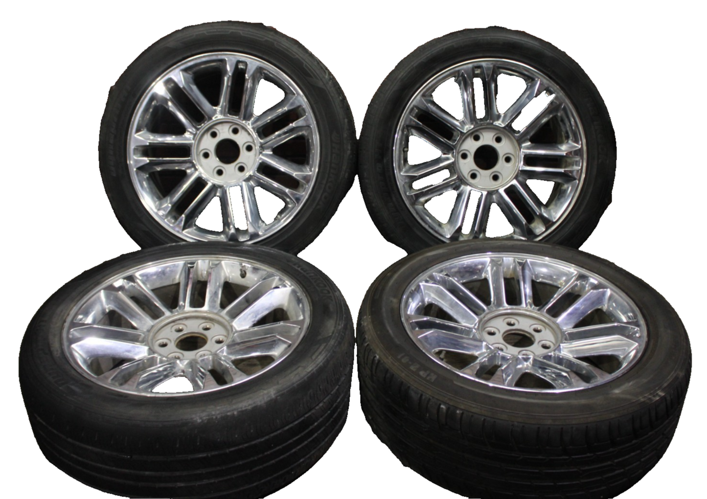 2007-2014 Cadillac Escalade Full 22” Wheel Set 22x9 Silver OEM 4/32nds 9597482