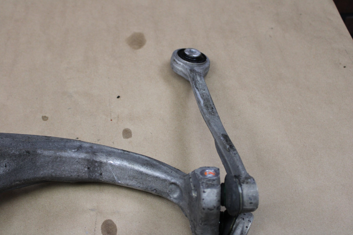 12-18 AUDI S7 FRONT DRIVER LH SPINDLE KNUCKLE CONTROL ARMS KNEE ASSY. 4G0407241C