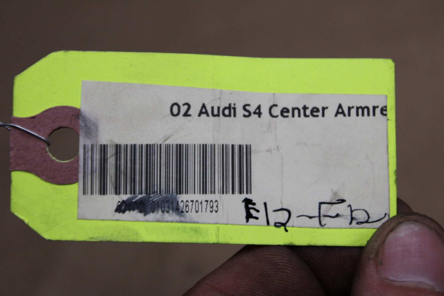 2002 Audi S4 Front Floor Center Console Armrest Assembly Black 4H0 885 075 C