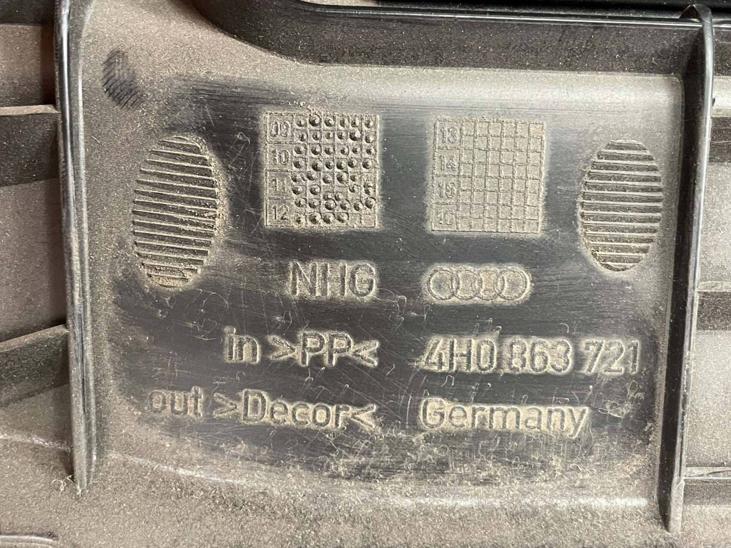 AUDI A8L REAR TRUNK BACK SEAT PARTITION TRIM COVER PANEL SKISACK OEM 2011 - 2014