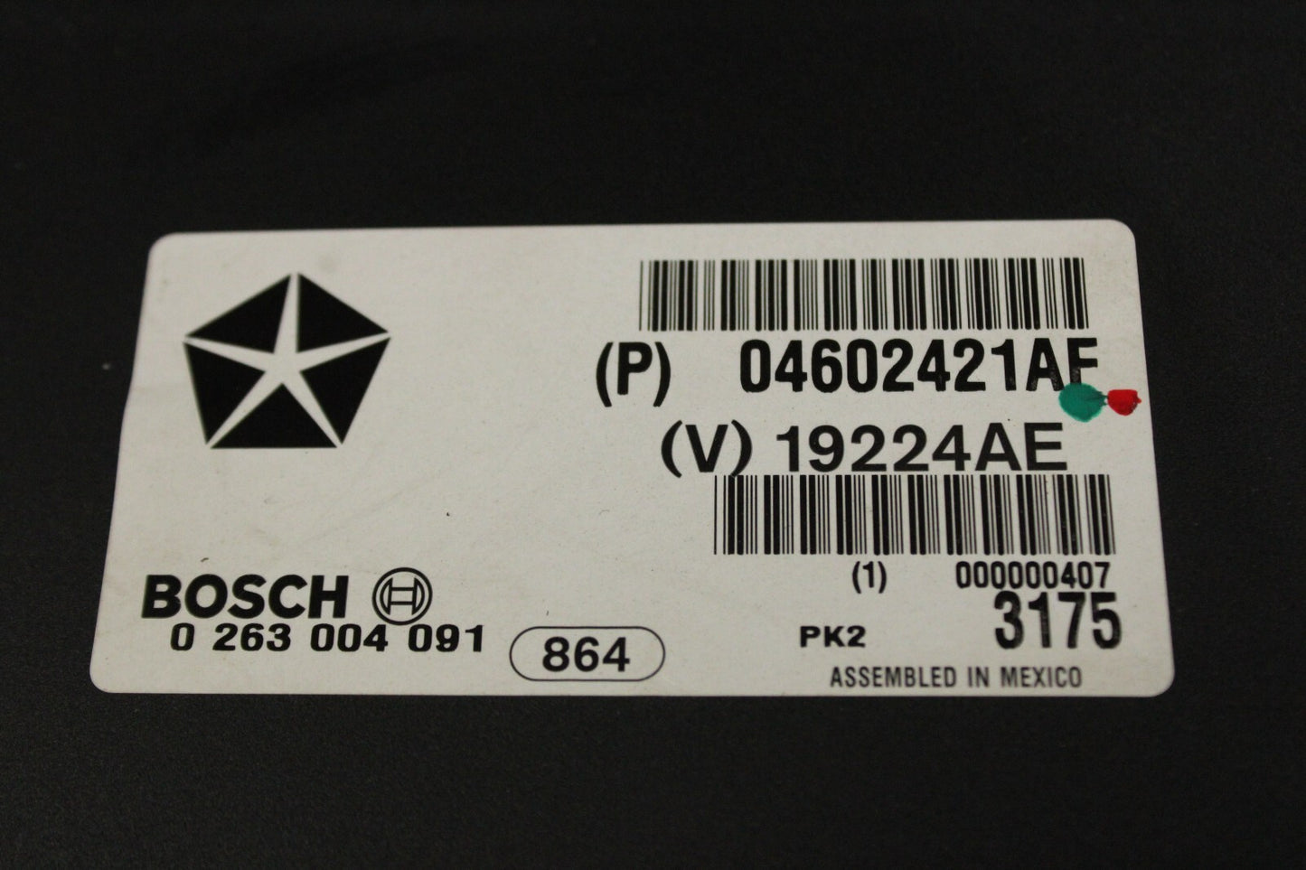 2006-2008 CHRYSLER 300/CHARGER/MAGNUM DRIVER/PARK ASSIST MODULE OEM 04602421AF