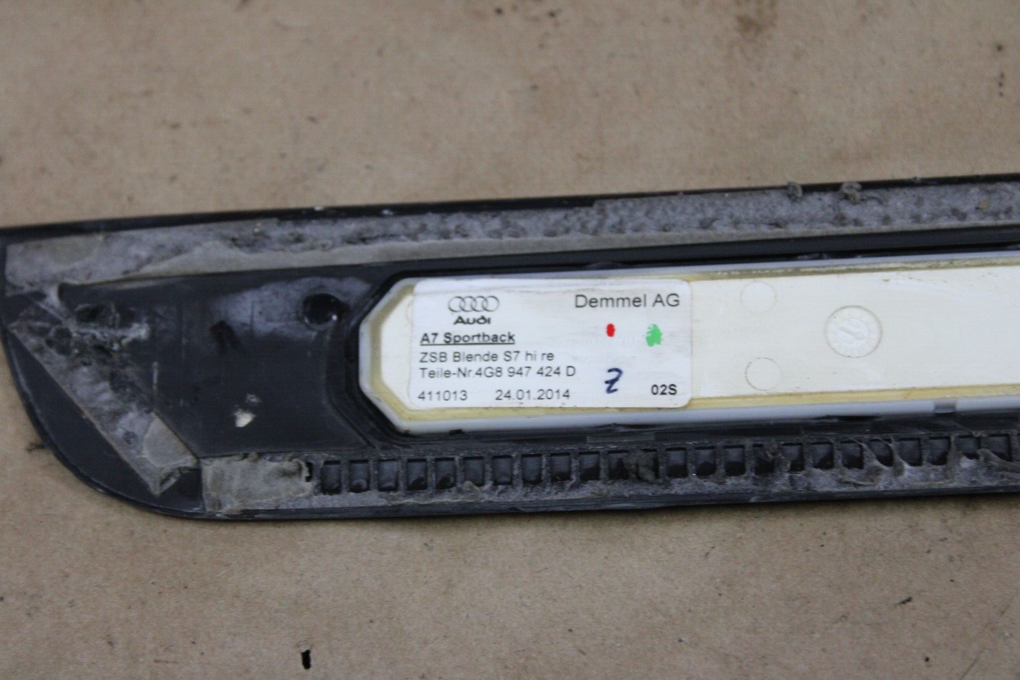 2013-18 Audi S7 Rear Passenger RH Side Scuff Plate Sill Cover OEM 4g8-947-424-d