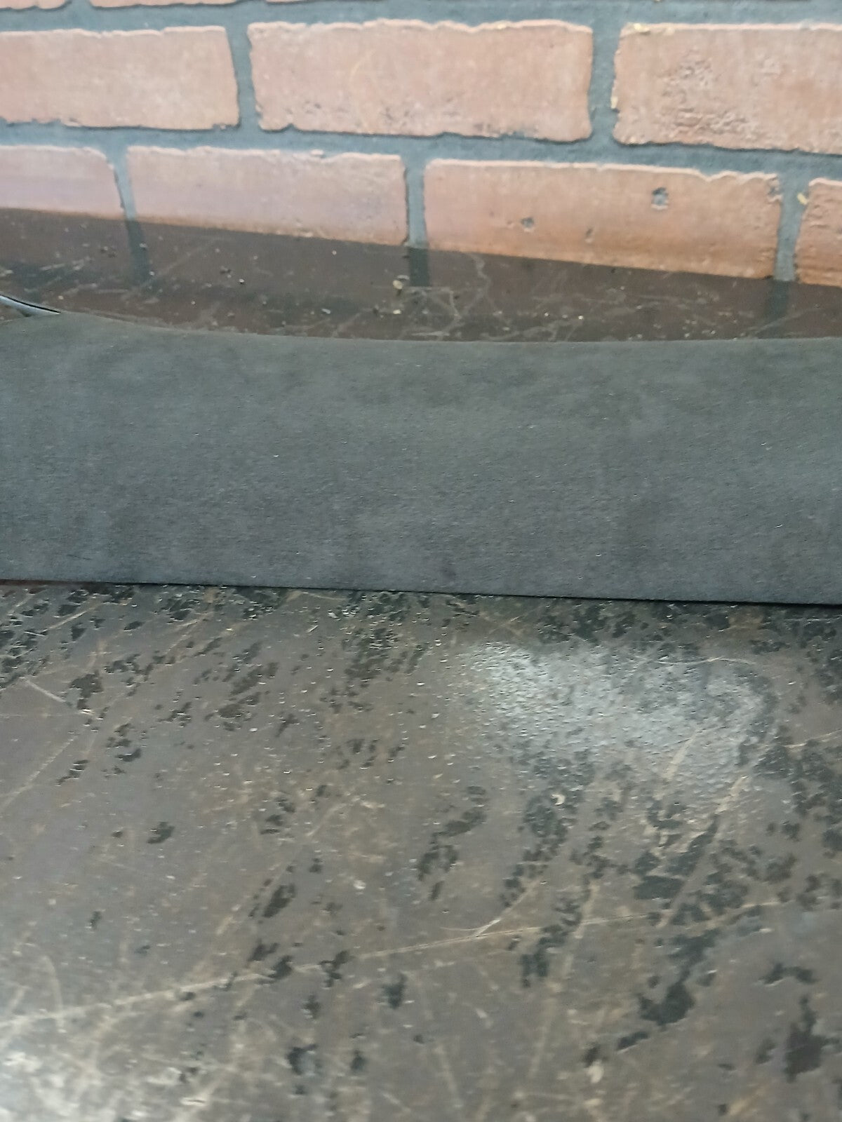 2008-2014 DODGE CHALLENGER OEM LEFT SIDE A PILLAR DARK SLATE GENUINE SUEDE.