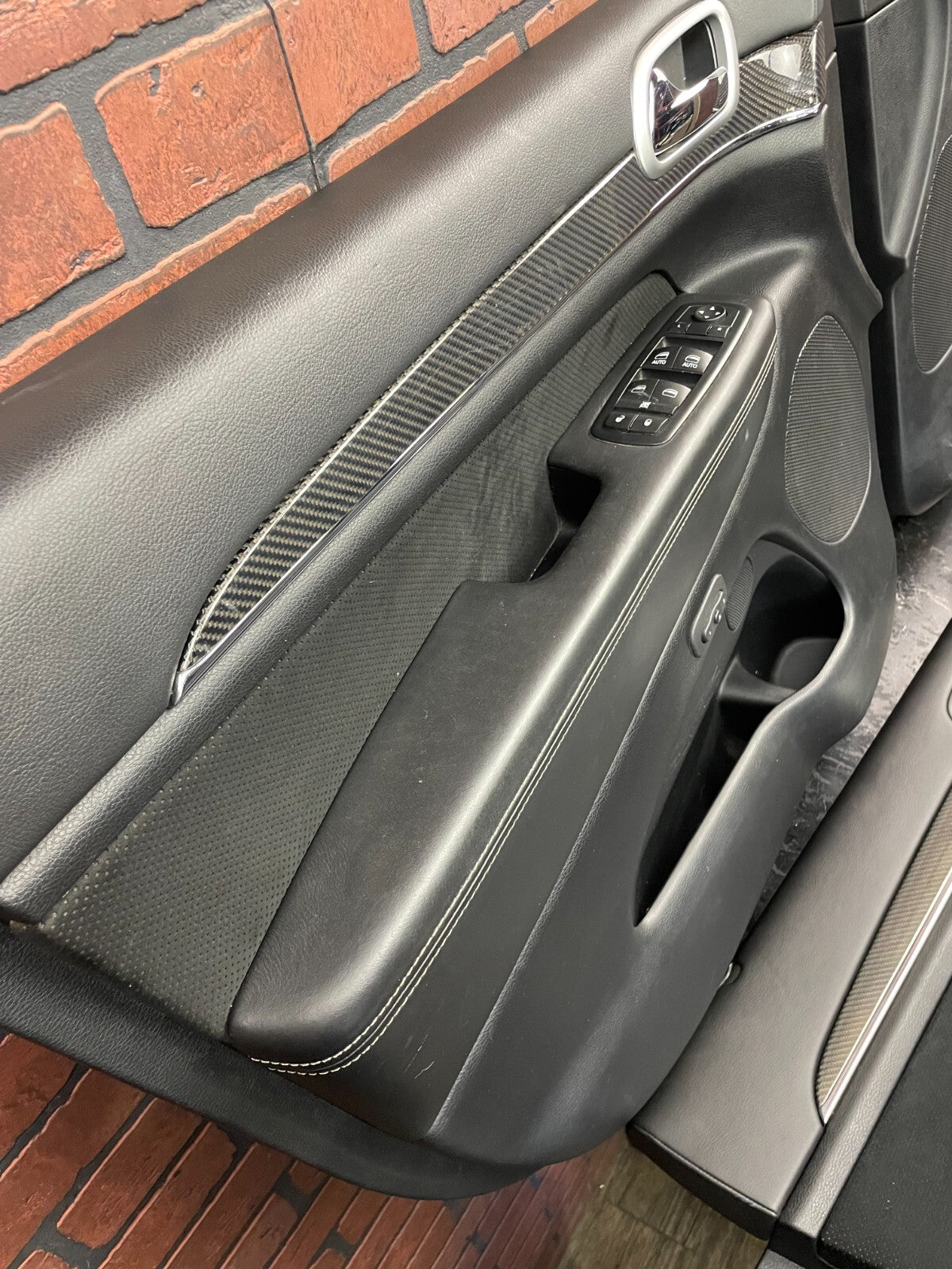 2011-2013 Jeep Grand Cherokee SRT8 Carbon Fiber Trim Black Door Panels Card Set