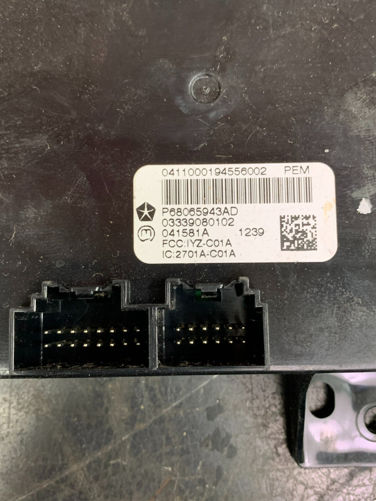 11 12 13 14 DODGE CHALLENGER KEYLESS ENTRY CONTROL MODULE 68065943AF OEM