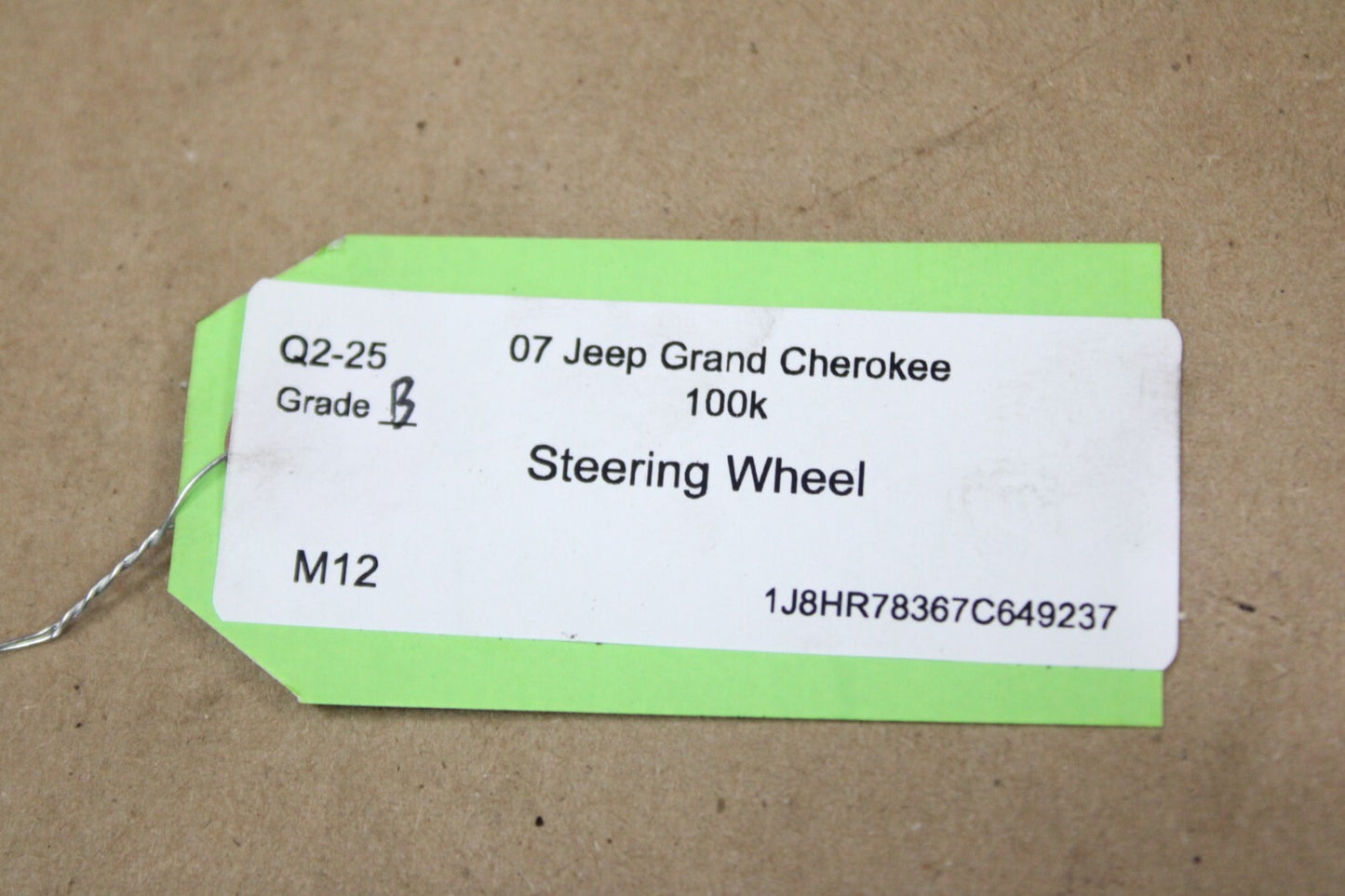 2005-2010 JEEP GRAND CHEROKEE COMMANDER SRT8 STEERING WHEEL OEM SLATE Leather