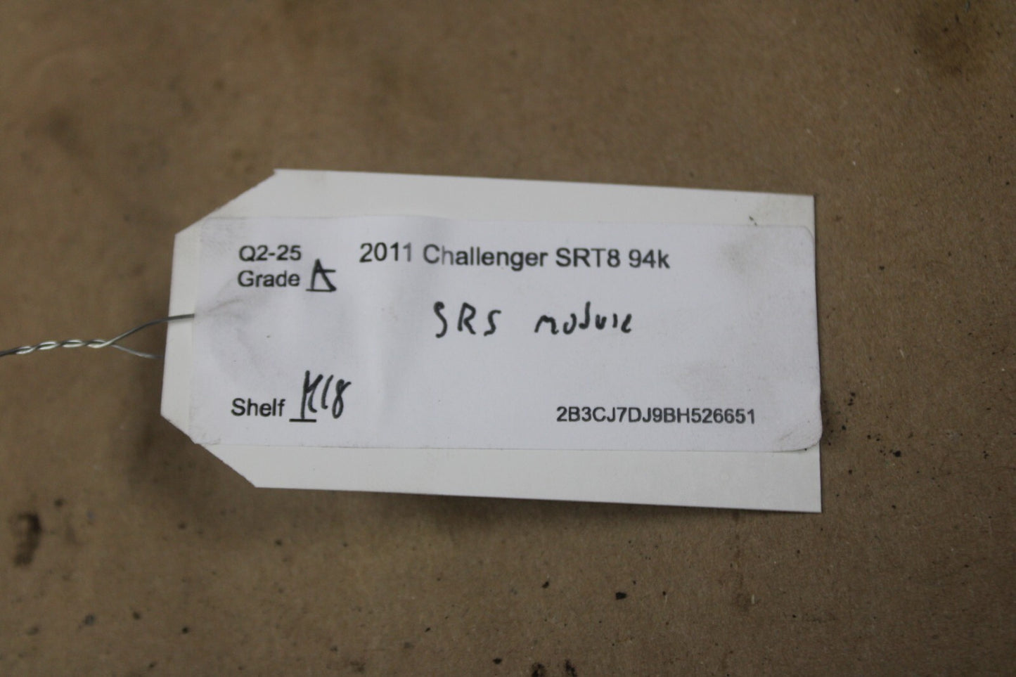 2011-2014 Dodge Challenger SRT8 Occupant Restraint Control Module SRS 56054092AF