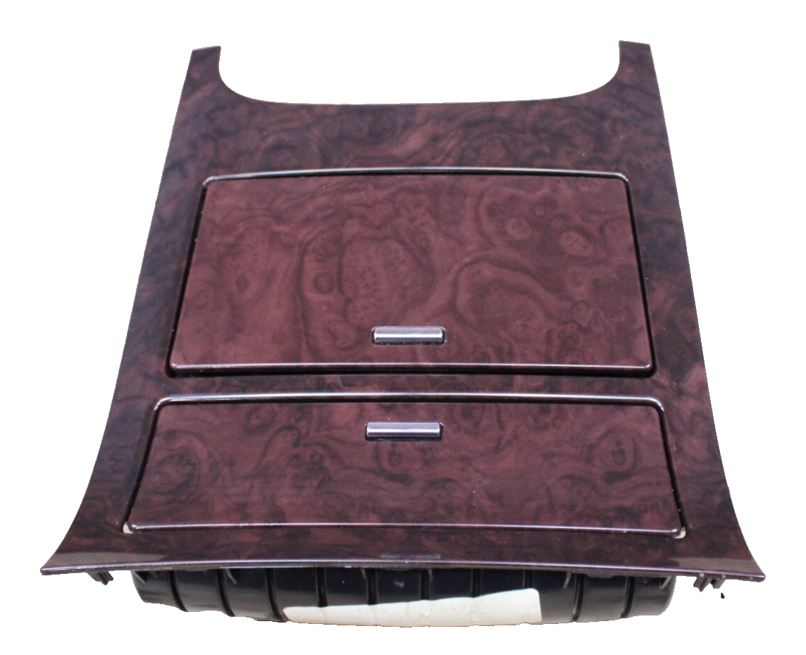 07-14 Cadillac Escalade Center Console Bezel Cup Holder Panel Assembly Ruby Burl