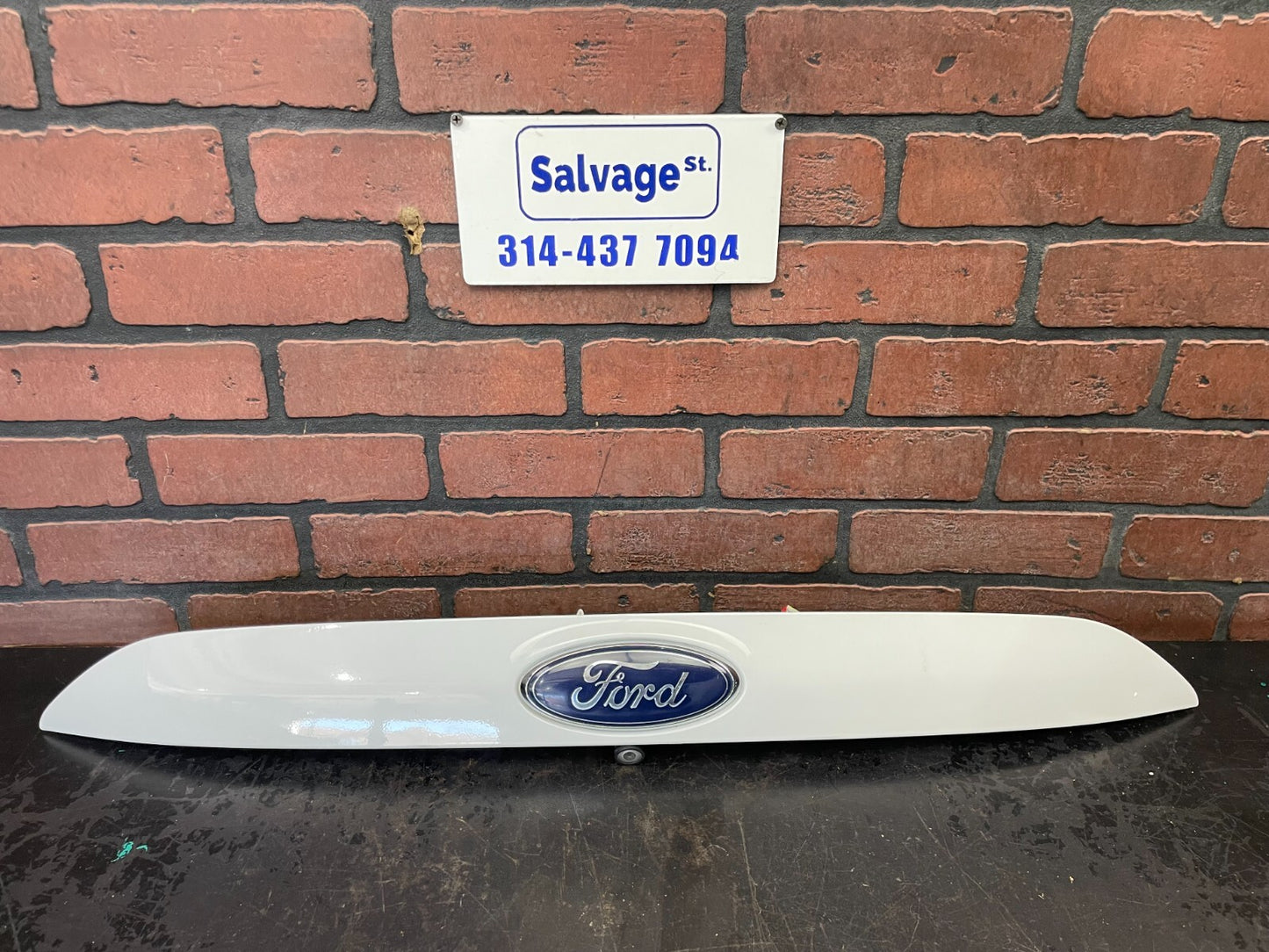2013-2016 FORD ESCAPE TRUNK LID TAILGATE TRIM PANEL MOLDING W CAMERA WHITE