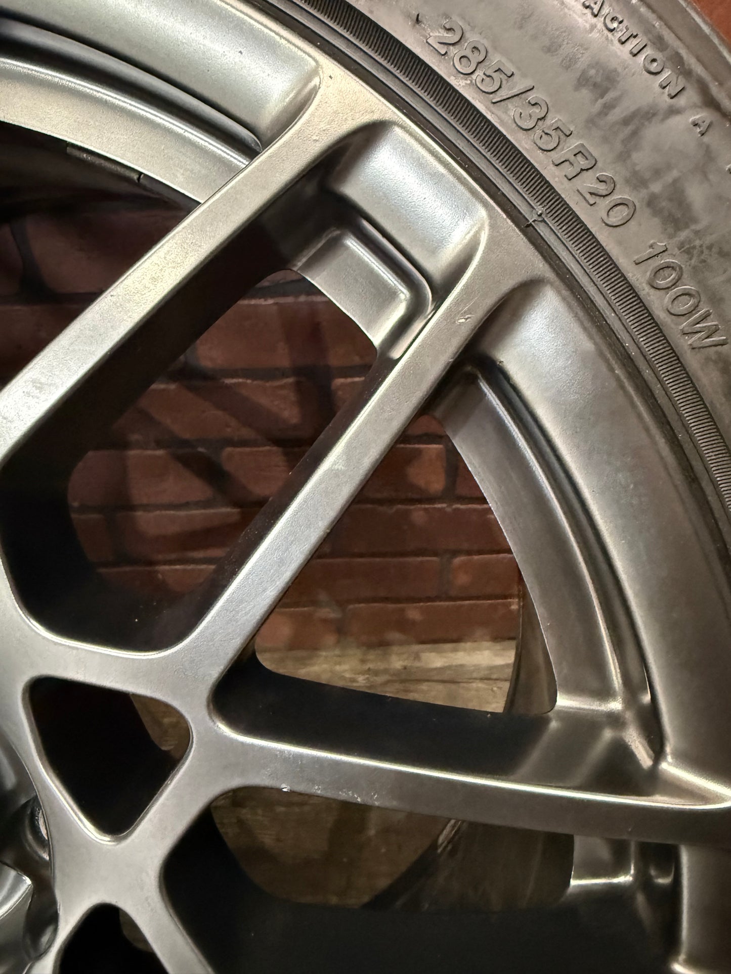 Used OEM Ford Mustang GT500 SVT Staggered Wheel and Tire Set 20x9.5, 19x9.5