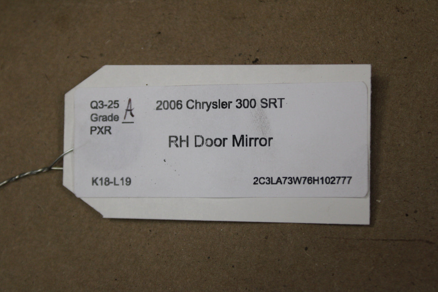 05-10 CHRYSLER 300C SRT8 OEM PASSENGER RH SIDE DOOR MIRROR 1AQ521XRAB
