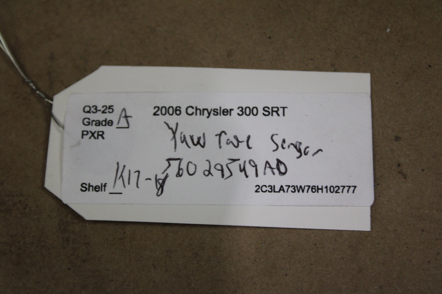 2011-2023 CHALLENGER/CHARGER/300 YAW RATE DYNAMICS SENSOR MODULE 56029549AD