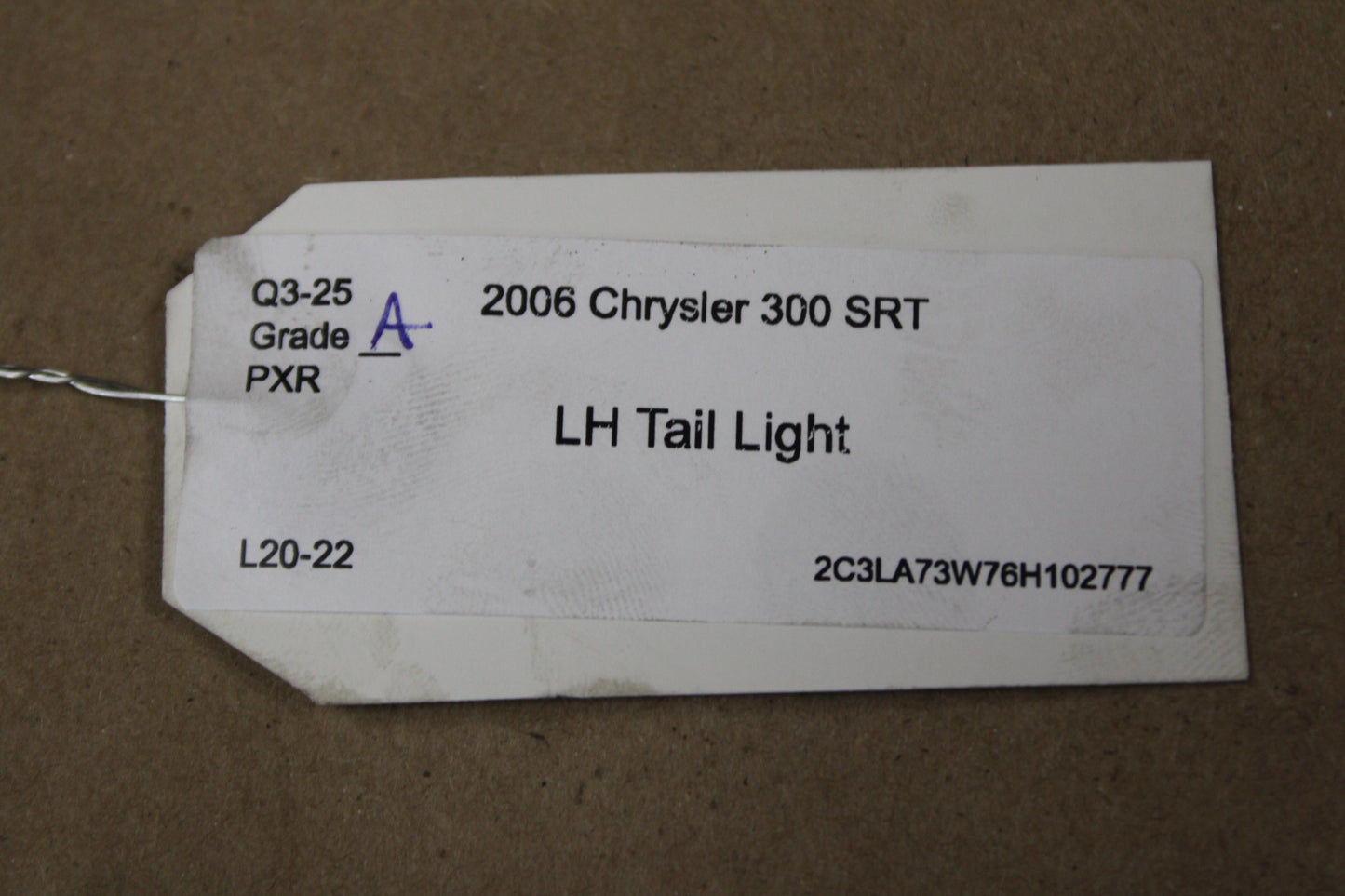 2005 - 2007 Chrysler 300 SRT8 Rear Driver LH Side Tail Light OEM