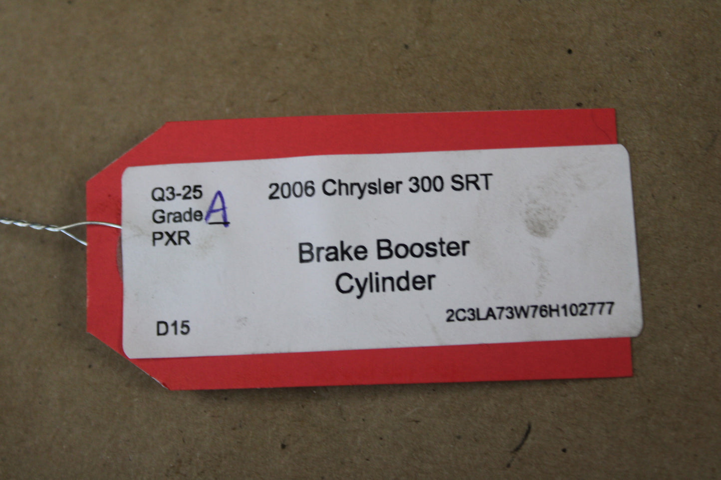 2005-2006 Chrysler 300 SRT Brake Booster Vacuum Master Cylinder 05290836AA