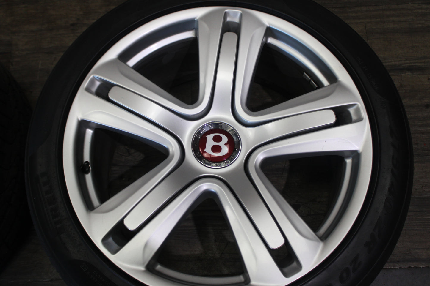 11-18 Bentley Continental GT GTC 5 Spoke Silver 20x9.5 Wheel Set Flying Spur
