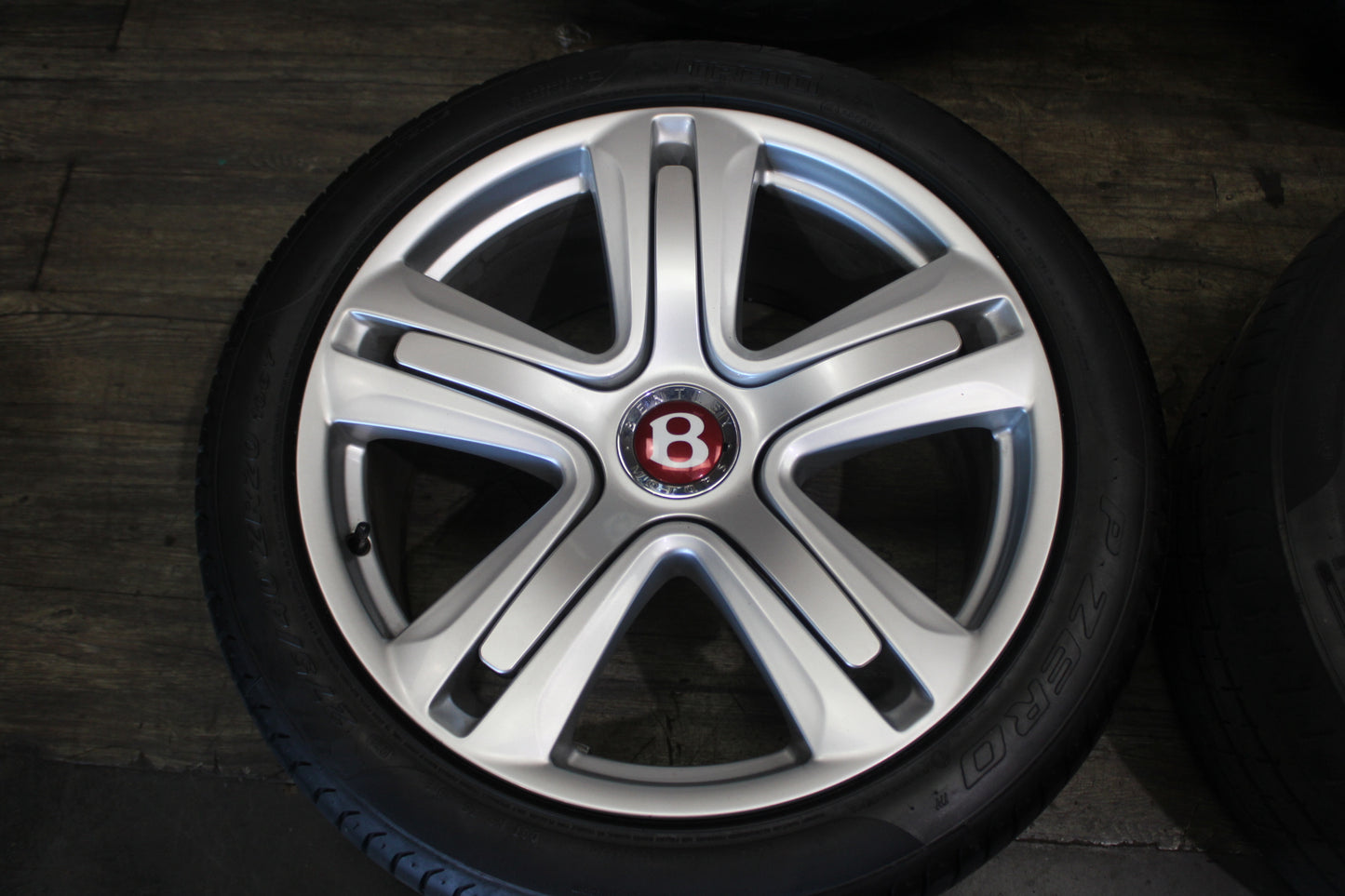 11-18 Bentley Continental GT GTC 5 Spoke Silver 20x9.5 Wheel Set Flying Spur