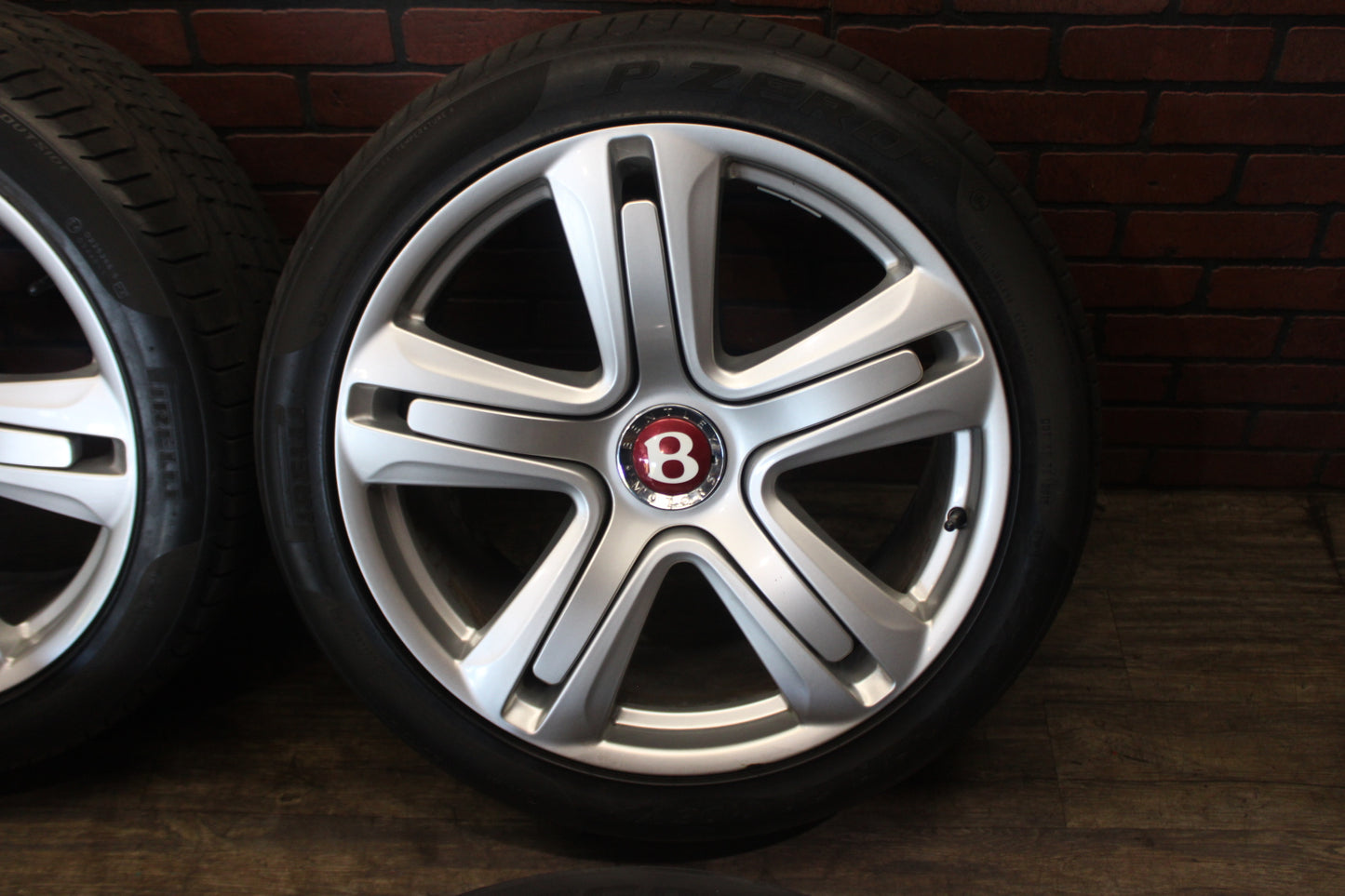 11-18 Bentley Continental GT GTC 5 Spoke Silver 20x9.5 Wheel Set Flying Spur