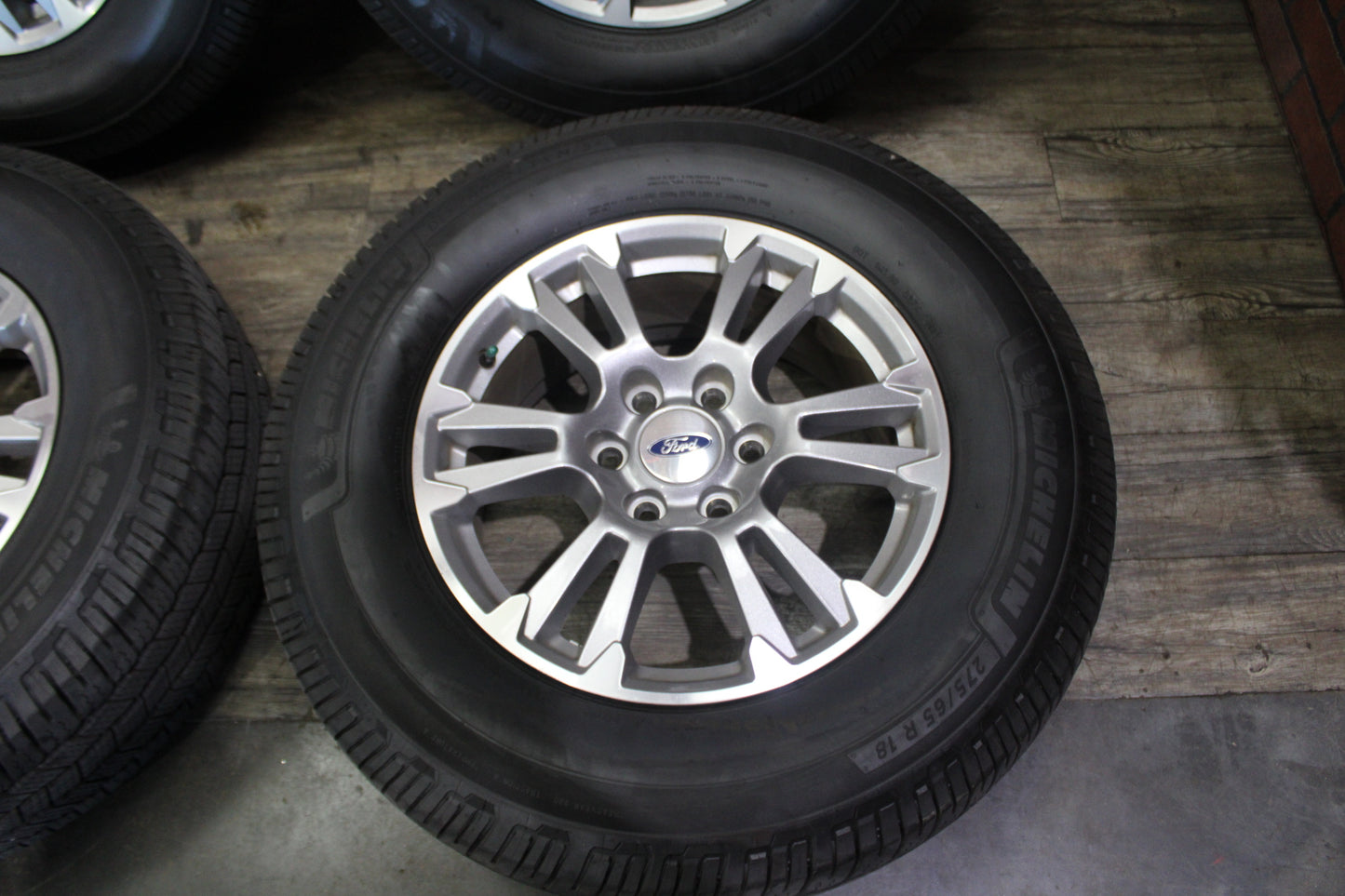 2015-2020 Ford F-150 18x7.5 6 Lug 6 Split Spoke Silver Wheel Rim Set Tires