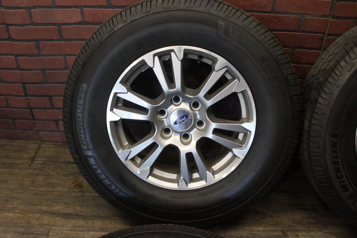 2015-2020 Ford F-150 18x7.5 6 Lug 6 Split Spoke Silver Wheel Rim Set Tires