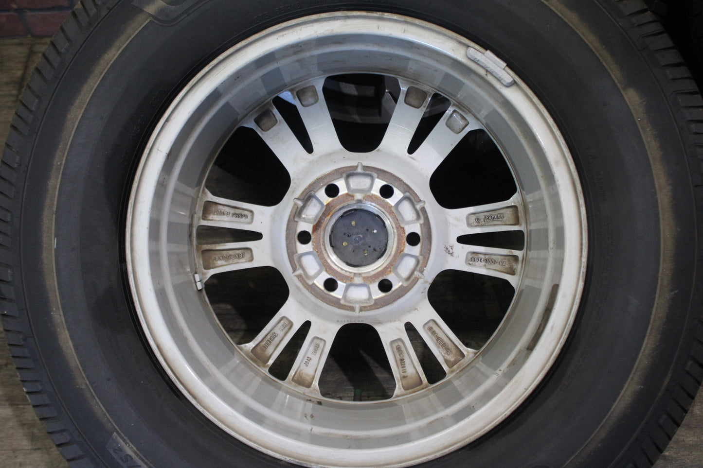 2015-2020 Ford F-150 18x7.5 6 Lug 6 Split Spoke Silver Wheel Rim Set Tires