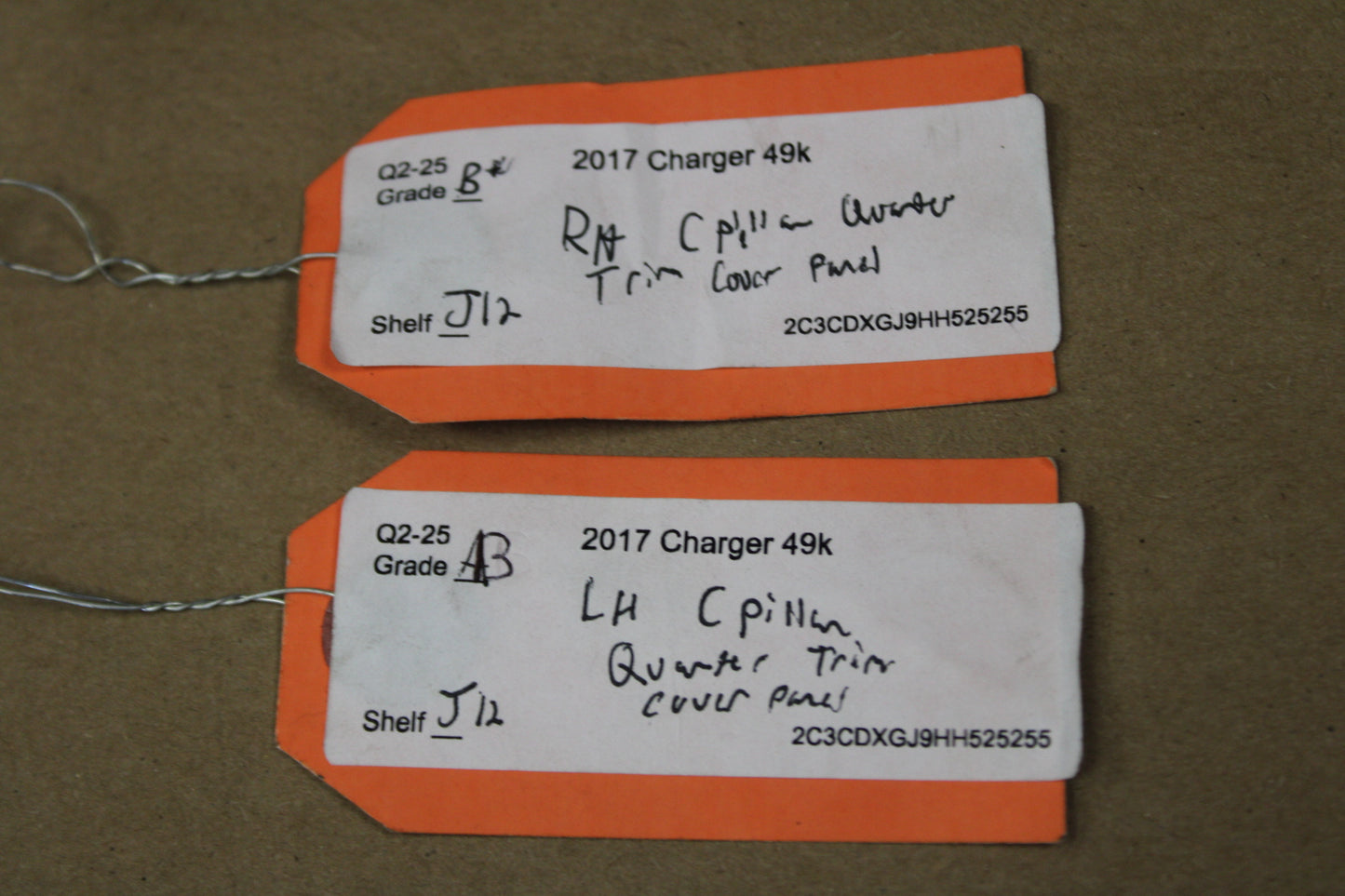 2011-2023 Dodge Charger Rear Interior Upper C Pillar Trim Panel
