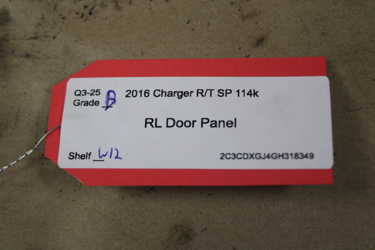 2015-2023 Dodge Charger Scat Pack Door Panel Trim Card Leather Rear Left