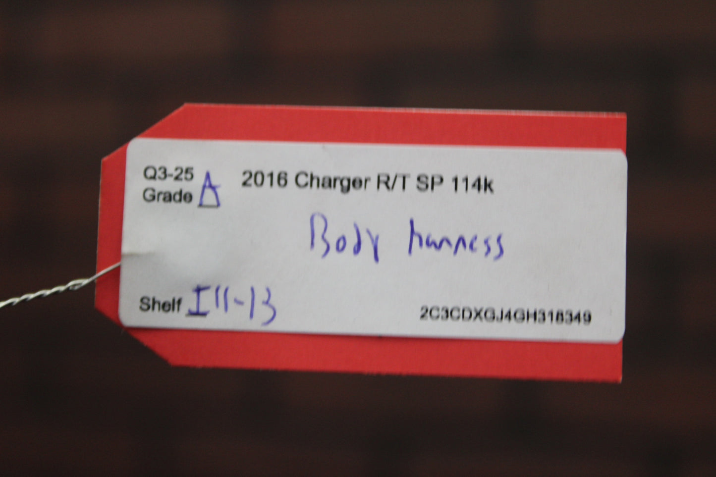 2016 Dodge Charger SRT 392 R/T Scat Pack 6.4L Body Wiring Harness Fuse Box