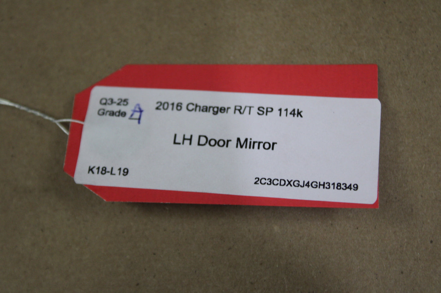 11-19 Dodge Charger Driver Left Side View Mirror Power Heated Memory Blind spot