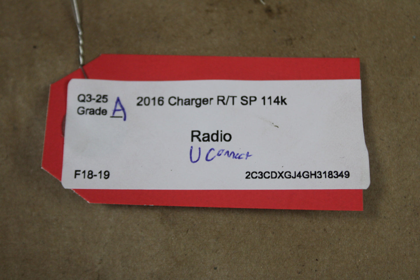 2016 Dodge Charger Radio Uconnect 8.4" Display Screen Receiver 68258398AF OEM
