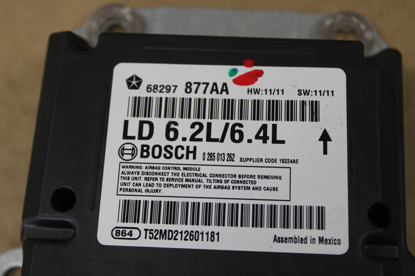 15-23 CHARGER OCCUPANT RESTRAINT CONTROL MODULE 68530280AA OEM