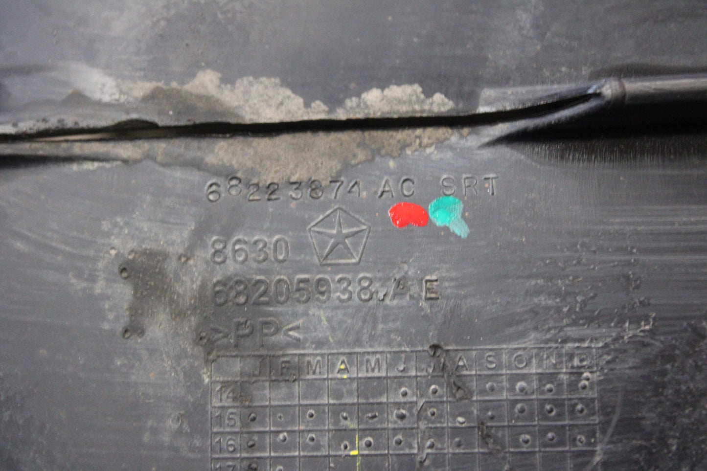 15-23 Dodge Charger Rear Right Wheelhouse Liner Splash Shield OEM 68223874AC