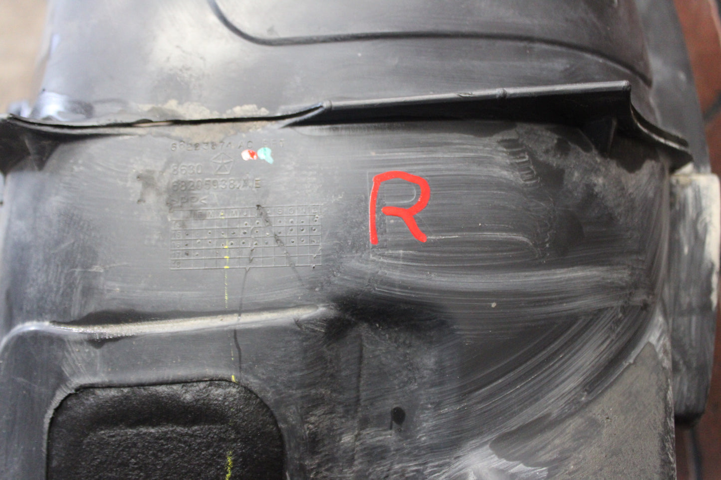 15-23 Dodge Charger Rear Right Wheelhouse Liner Splash Shield OEM 68223874AC