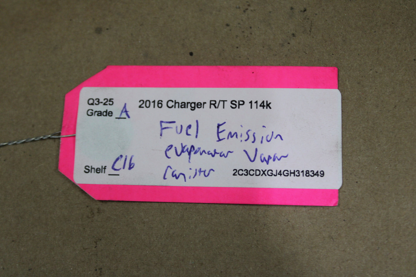 11-17 CHARGER CHALLENGER FUEL VAPOR EVAPORATOR CHARCOAL CANISTER