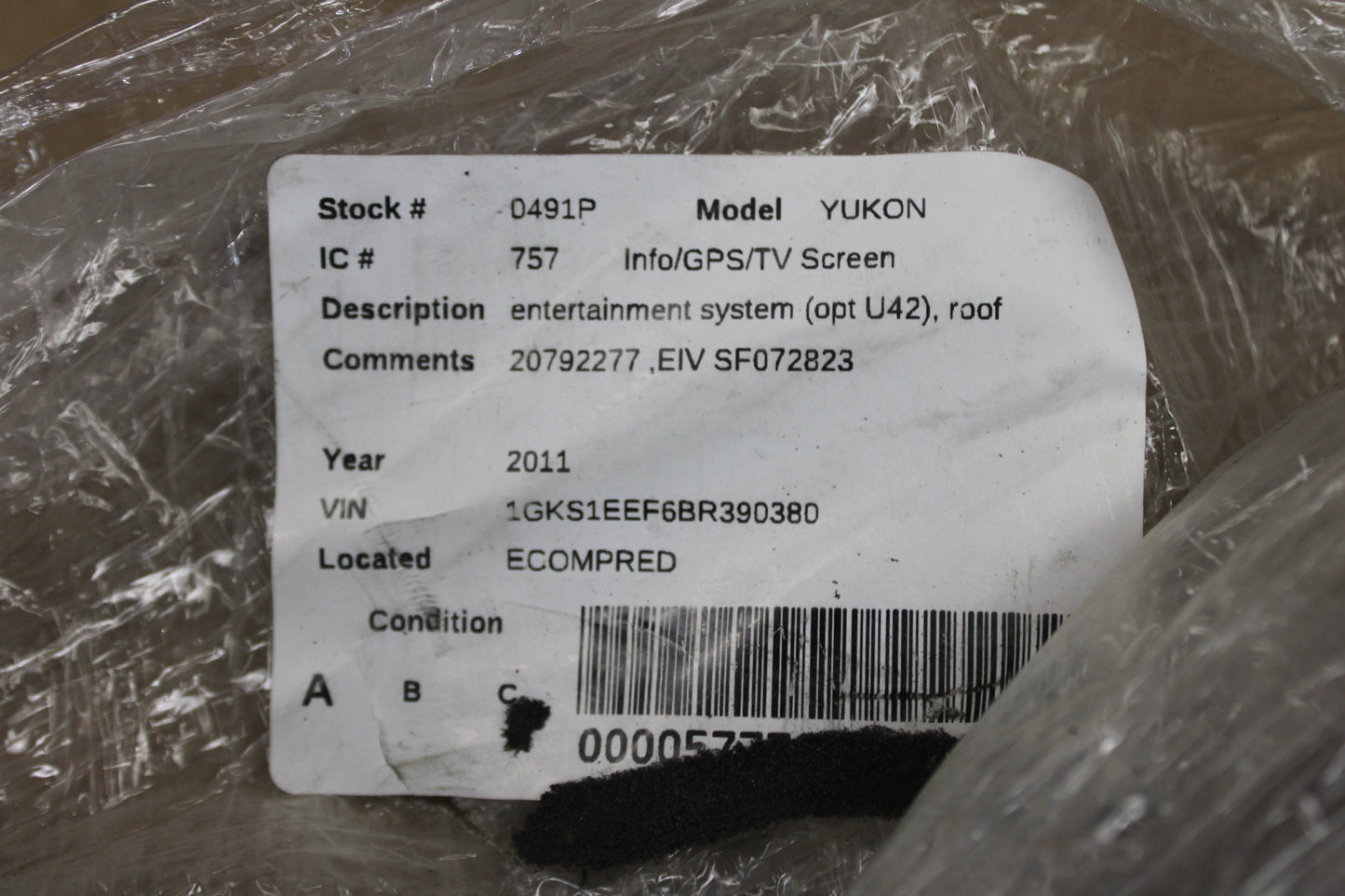 2007-2014 GM GMC Chevrolet Cadillac Escalade Yukon Tahoe Rear Seat Entertainment