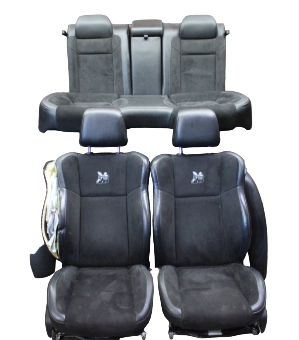 20-23 Dodge Charger Scat Pack 6.4L Black Leather Front Rear Seats Set