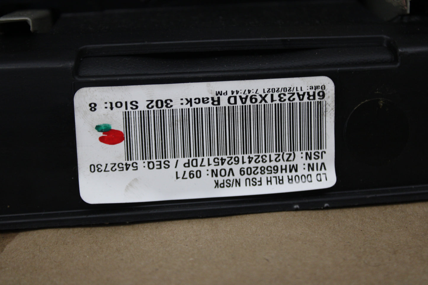 19-23 CHARGER REAR DRIVER LH SIDE DOOR TRIM PANEL BLACK OEM 6RA231X9AD