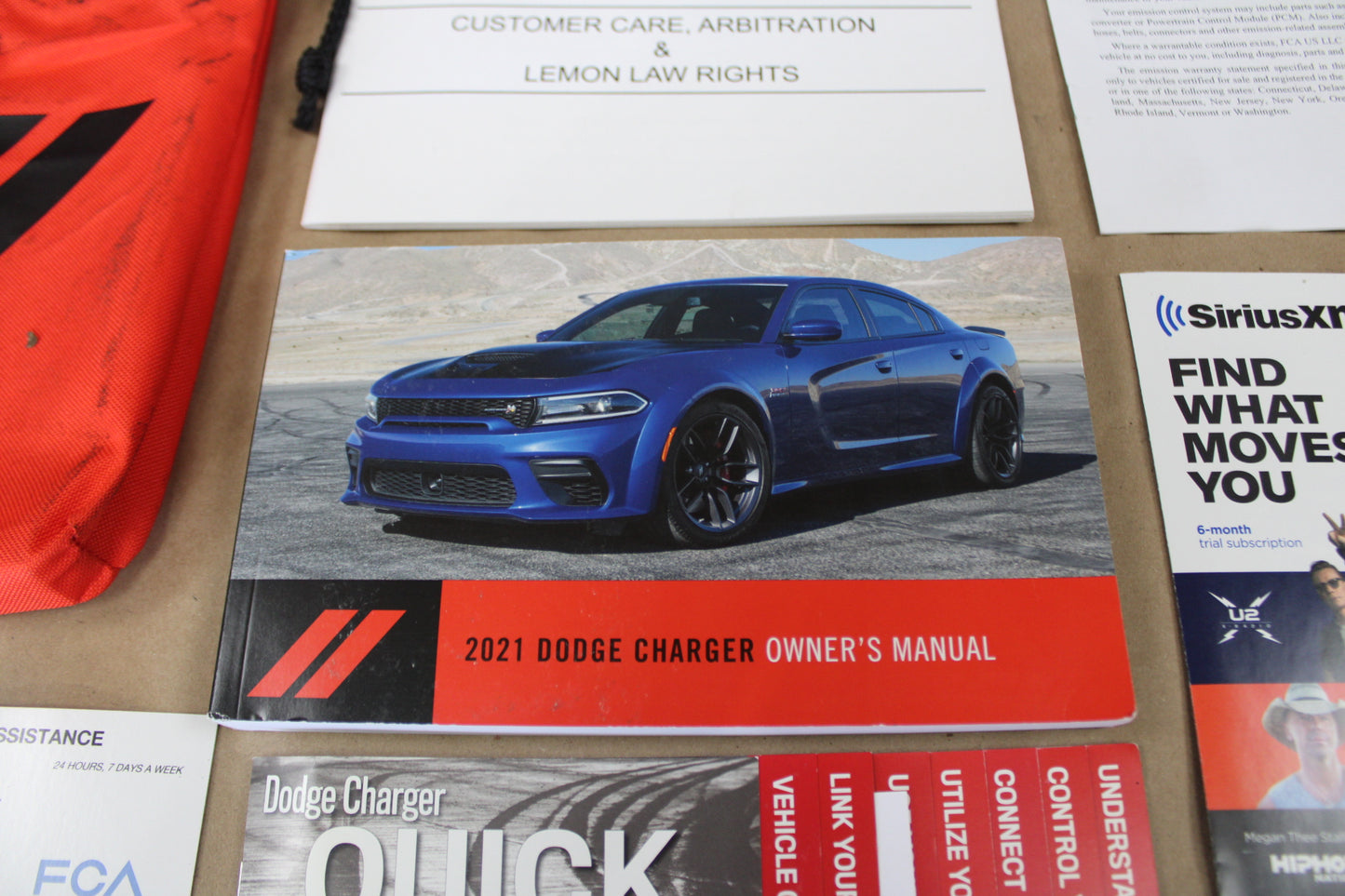2021 Dodge Charger Scat Pack Owner's Operator's Manual Guide w/ Cover Bag
