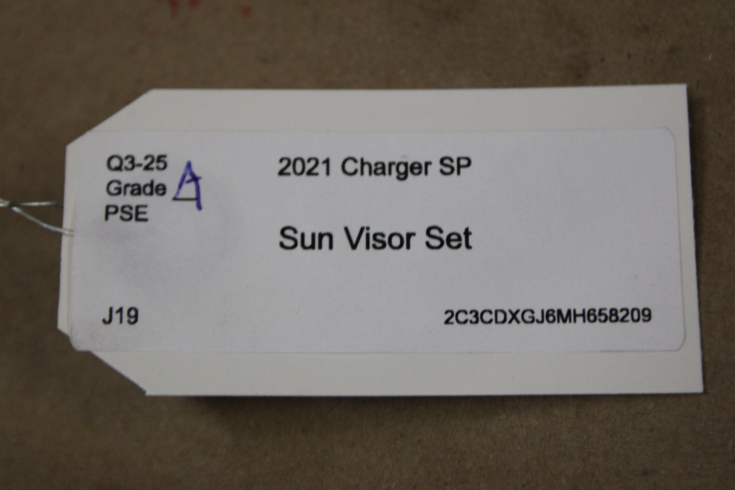 2020-2023 Dodge Charger Left & Right Illuminated Black Sun Visor Set Pair OEM