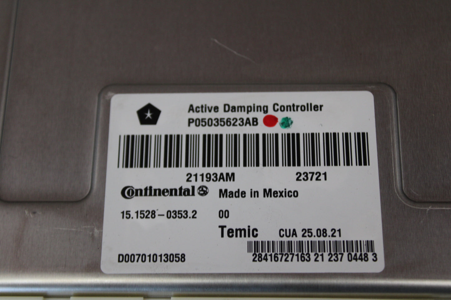 18-23 CHARGER CHALLENGER 300 ACTIVE DAMPING CONTROL MODULE 05035623AB