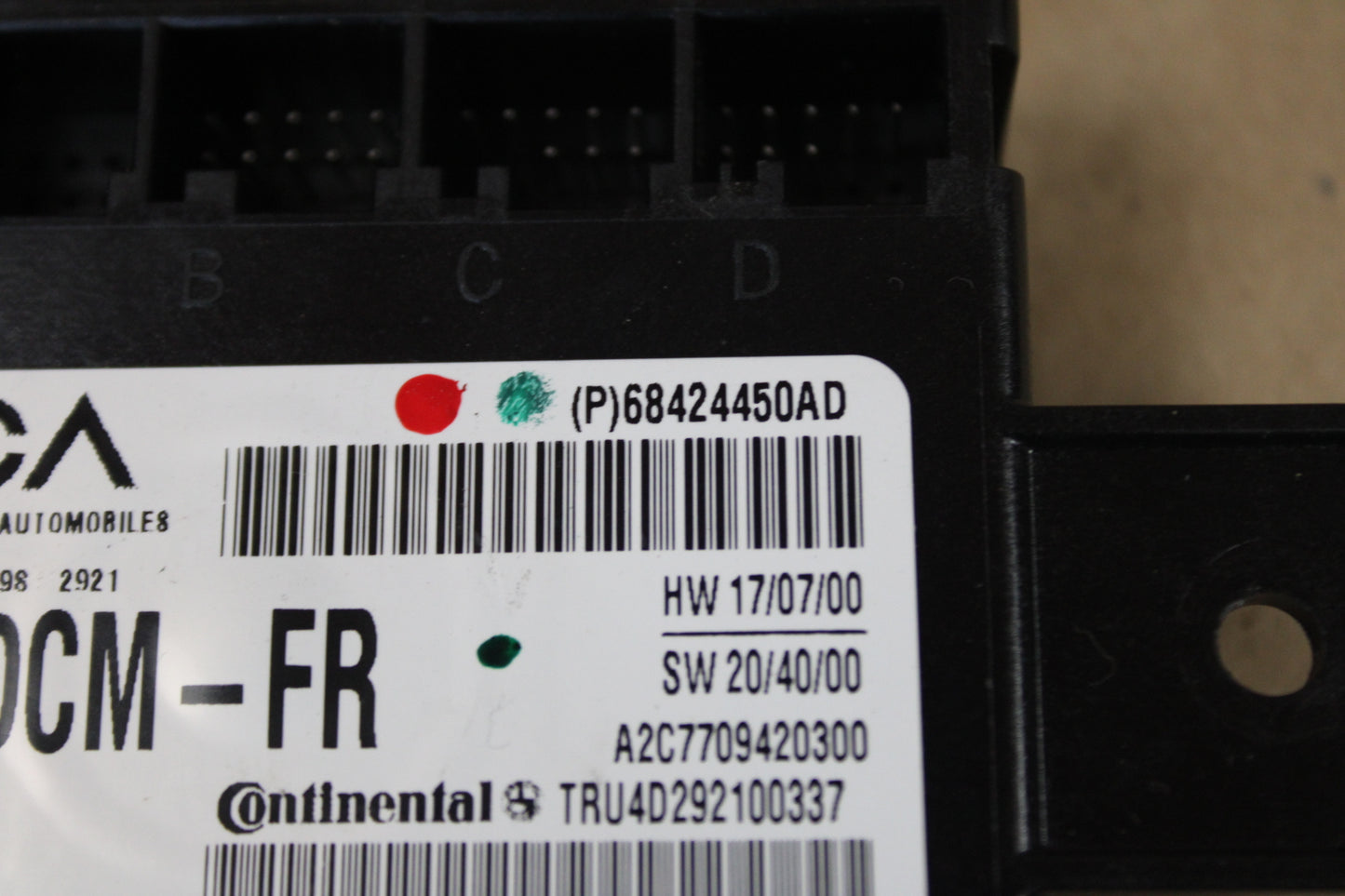 20-21 DODGE CHARGER FRONT RIGHT SIDE DOOR CONTROL MODULE 68424450AD