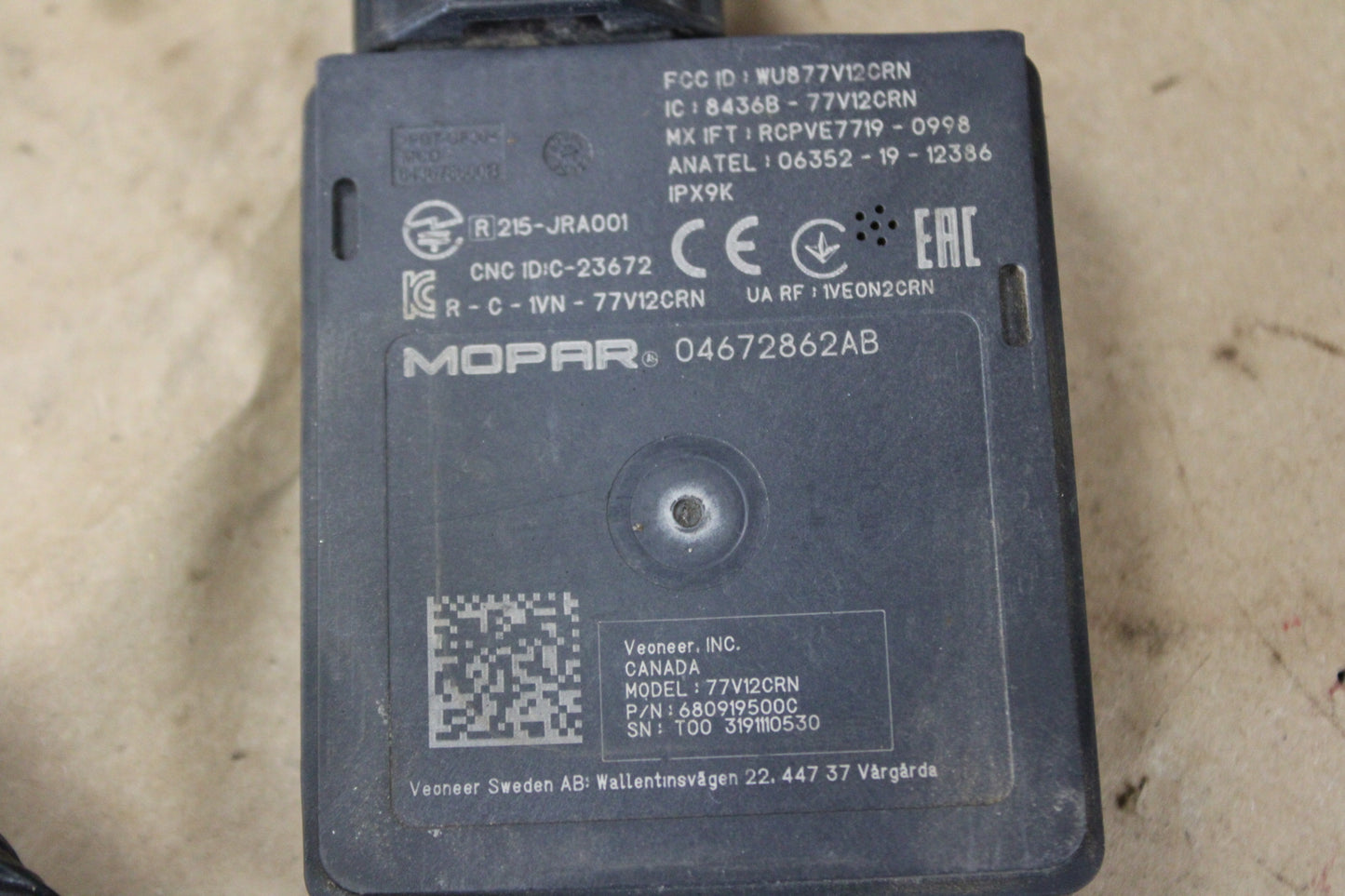 21-23 CHALLENGER CHARGER REAR BLIND SPOT SENSOR MODULE 04672862AB