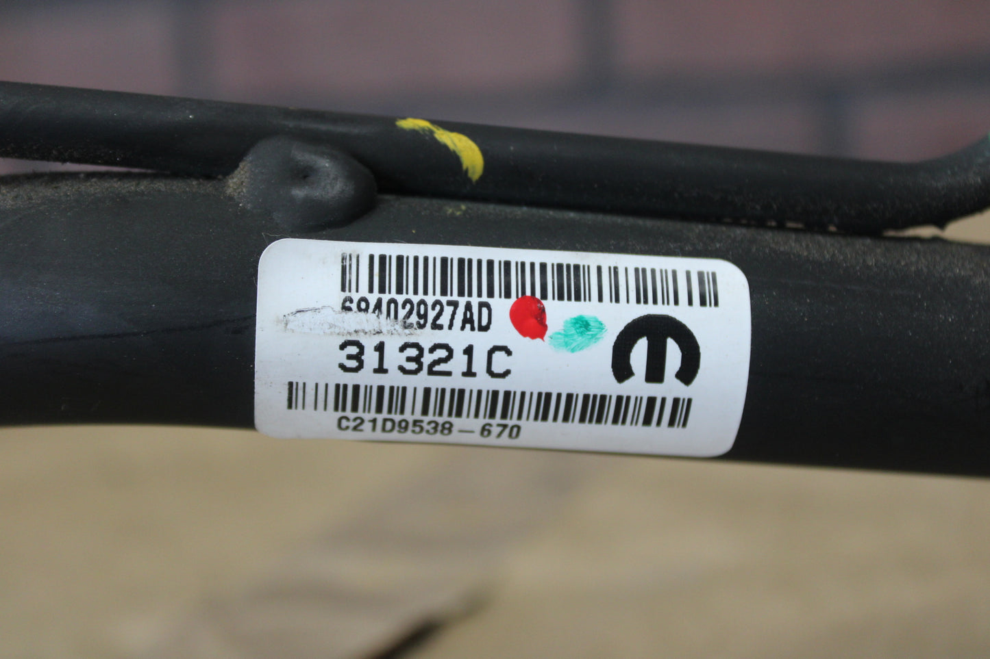 20-23 DODGE CHARGER FUEL GAS TANK FILLER NECK HOSE TUBE OEM 68402927AD
