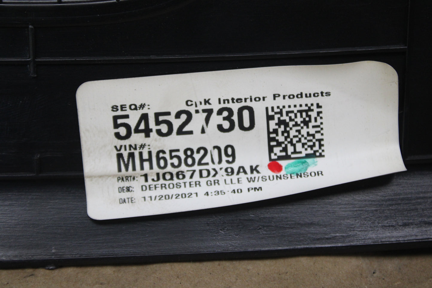2011-2023 Dodge Charger 300 Dash Defroster Defrost Grille Grill Trim Panel OEM