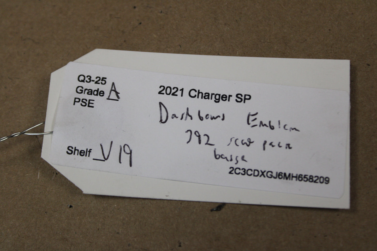 2020-2023 Dodge Charger 392 SCAT PACK Badge Passenger Dash Emblem Nameplate