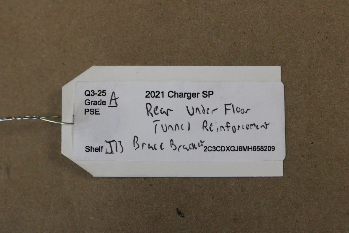 11-23 CHARGER REAR UNDER FLOOR TUNNEL REINFORCEMENT BRACE BRACKET OEM