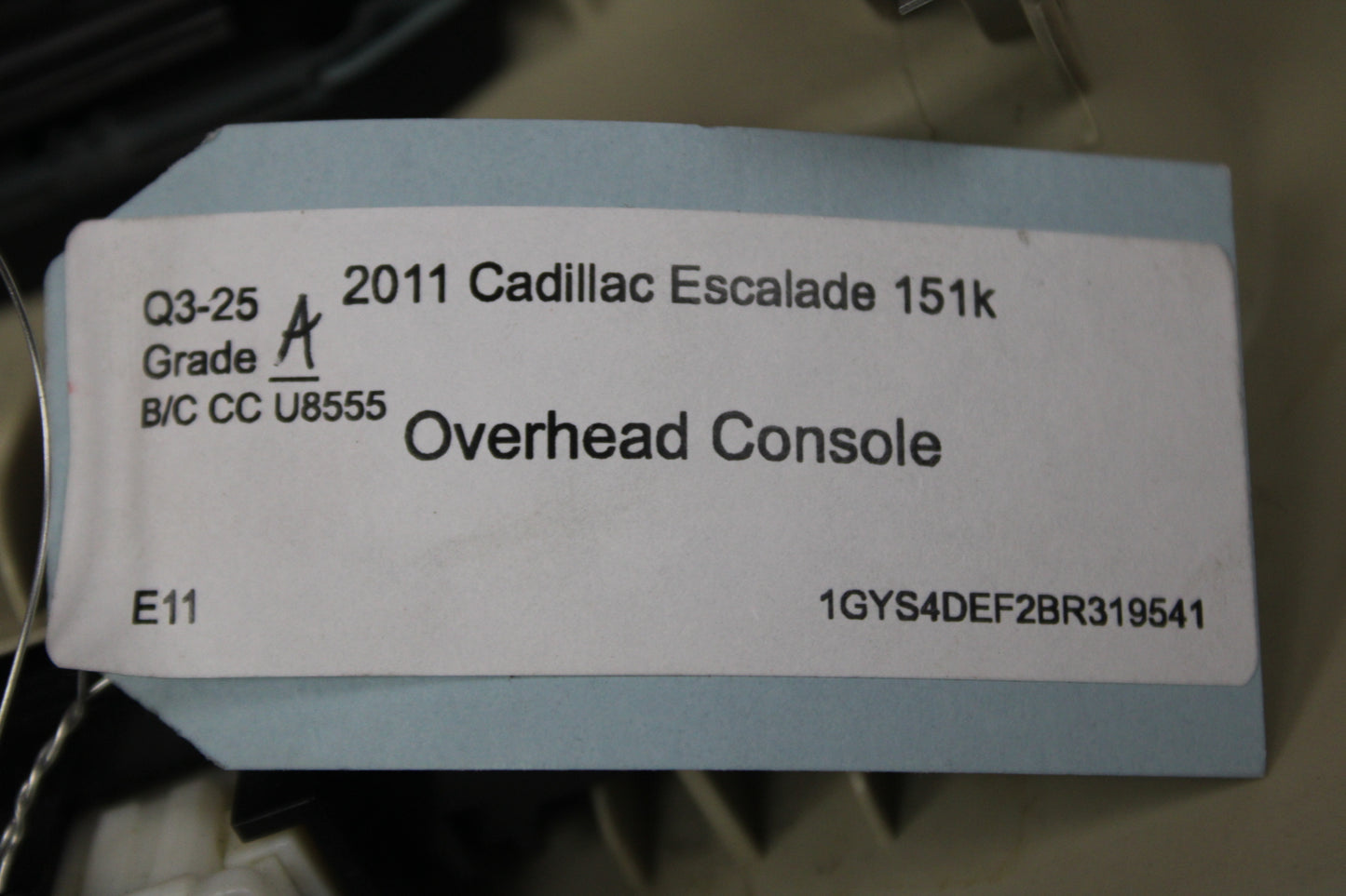 07-13 Escalade Overhead Console Dome Map Lights Lamp W/ Switches Assembly