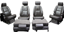 2010-2011 Cadillac Escalade Complete Full Front Rear Seat Set Brown Leather OEM